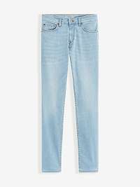 Svetlomodré pánske slim fit džínsy Celio Length