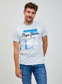 Svetlomodré pánske tričko Pepe Jeans Sawyer