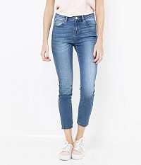 Svetlomodré skinny fit skrátené rifle CAMAIEU