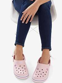 Svetloružové dámske šľapky Crocs Crocband