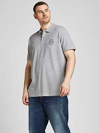 Svetlošedá žíhaná polokošeľa Jack & Jones Shark