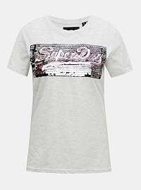 Svetlošedé dámske tričko Superdry