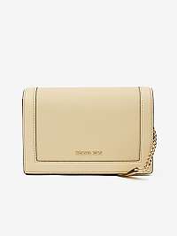 Svetložltá kožená crossbody kabelka Michael Kors