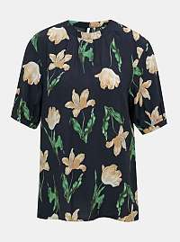 Tmavo modrá kvetovaná blúzka VERO MODA Betty