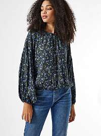 Tmavo modrá vzorovaná blúzka Dorothy Perkins