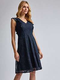 Tmavo modré krajkové šaty Dorothy Perkins