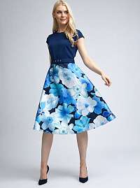 Tmavo modré kvetované šaty Dorothy Perkins