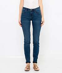 Tmavo modré slim fit džínsy Camaieu