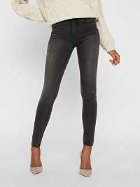 Tmavo šedé skinny fit džínsy VERO MODA Tanya