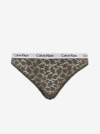 Tmavohnedé čipkované nohavičky Calvin Klein