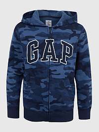 Tmavomodrá chlapčenská army mikina s logom GAP