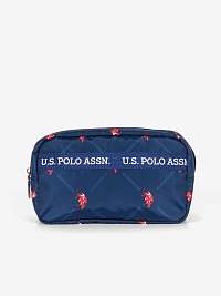 Tmavomodrá dámska vzorovaná kozmetická taška US Polo Assn.