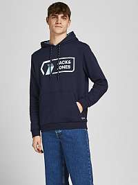 Tmavomodrá mikina s kapucou Jack & Jones Logan