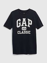 Tmavomodré chlapčenské tričko organic s logom GAP