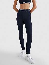 Tmavomodré dámske legíny Tommy Hilfiger
