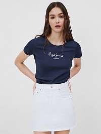 Tmavomodré dámske tričko Pepe Jeans New Virginia