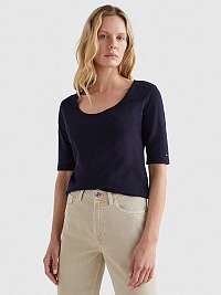 Tmavomodré dámske tričko Tommy Hilfiger
