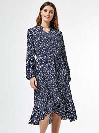 Tmavomodré kvetované šaty Dorothy Perkins