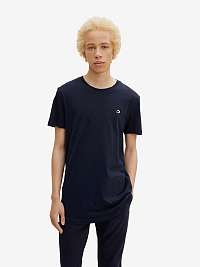 Tmavomodré pánske basic tričko Tom Tailor Denim