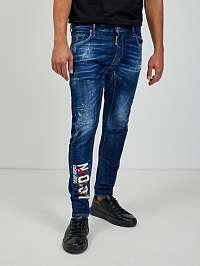 Tmavomodré pánske džínsy slim fit DSQUARED2