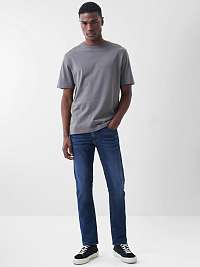 Tmavomodré pánske slim fit rifle Salsa Jeans