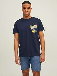 Tmavomodré pánske tričko Jack & Jones Venice