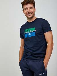 Tmavomodré pánske tričko Pepe Jeans Santino