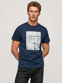 Tmavomodré pánske tričko Pepe Jeans Teller