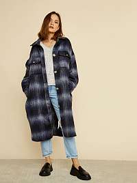 Tmavomodrý ľahký oversize kabát ONLY