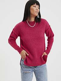 Tmavoružový dámsky sveter Trendyol