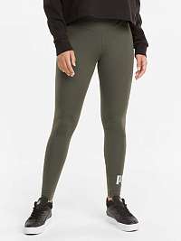Tmavozelené dámske legíny Puma ESS+ Metallic