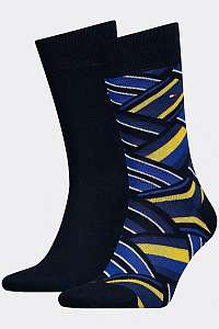 Tommy Hilfiger 2 pack ponožiek TH Men Sock 2P Color Block --46