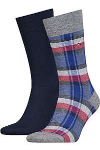 Tommy Hilfiger 2 pack ponožiek TH Men Sock 2P Stripe Pattern --46