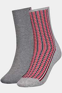 Tommy Hilfiger 2 pack ponožiek TH Women Sock 2P Monogram --42