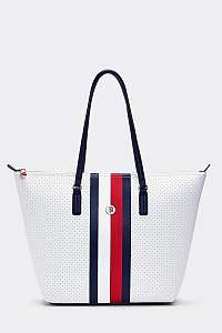 Tommy Hilfiger biela kabelka Poppy Tote Neoprene