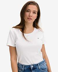 Tommy Hilfiger biele dámske tričko Slim Round