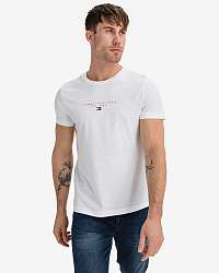 Tommy Hilfiger biele pánske tričko Essentials