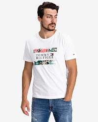 Tommy Hilfiger biele pánske tričko Hawaiian