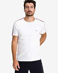 Tommy Hilfiger biele pánske tričko Logo Tape
