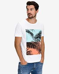 Tommy Hilfiger biele pánske tričko Photoprint