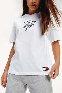 Tommy Hilfiger biele tričko CN TEE LS
