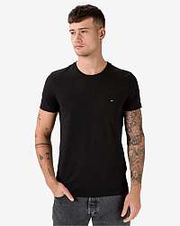 Tommy Hilfiger čierne pánske tričko Essentials