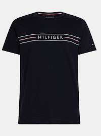 Tommy Hilfiger čierne pánske tričko s potlačou