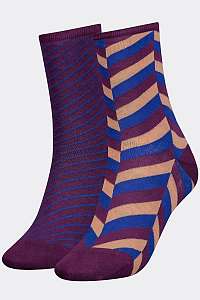 Tommy Hilfiger farebné 2 pack ponožky TH Women Sock 2P Herringbone --42