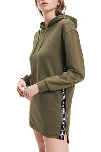 Tommy Hilfiger khaki mikinové Hoody Dress LS