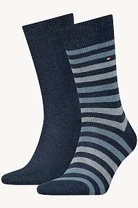 Tommy Hilfiger modré 2 pack ponožiek TH Men Duo Stripe Sock 2P --46
