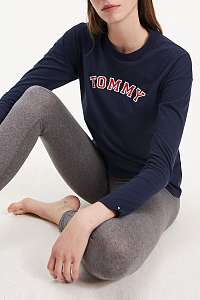 Tommy Hilfiger tmavomodré dámske tričko CN TEE LS - L