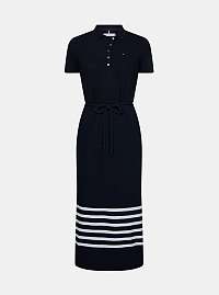Tommy Hilfiger modré maxi šaty