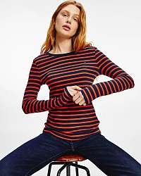 Tommy Hilfiger modré pruhované tričko