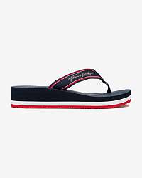 Tommy Hilfiger modré žabky Mid Wedge Beach